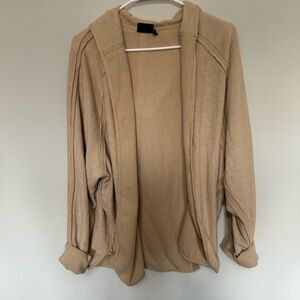 Urban Outfitters Out From Under Cozy Tan Open-Front Cardigan